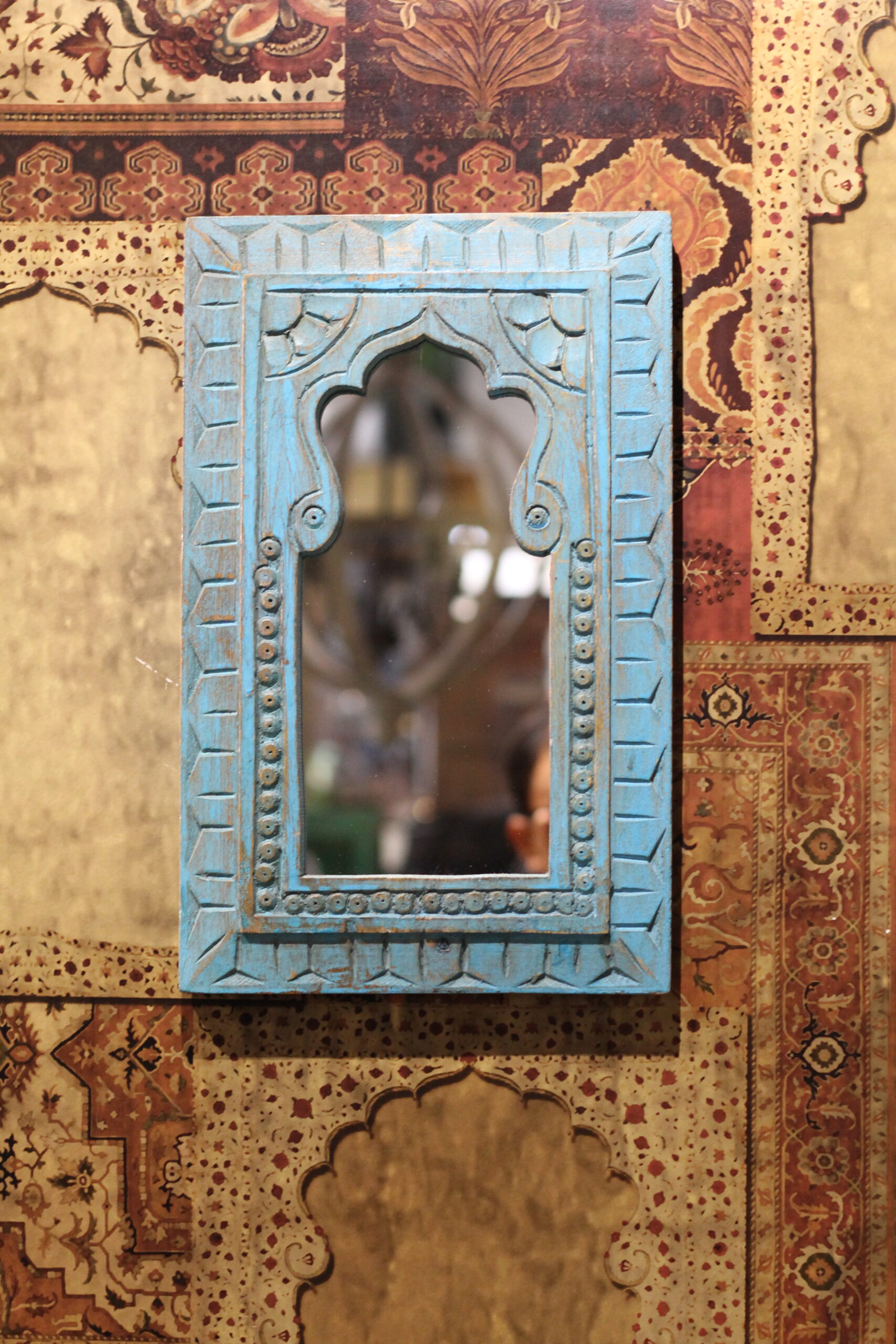 Jharokha Mirror Blue