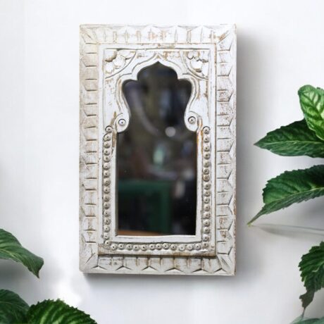 Jharokha Mirror (White)