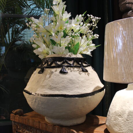 Round Paper Mache Pot