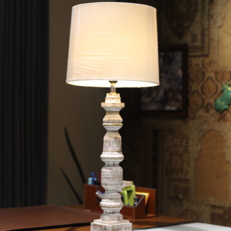 Table Lamp White Distress
