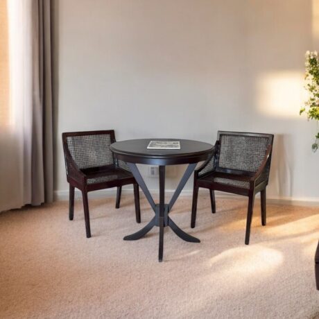 Round Coffee Table with Chair